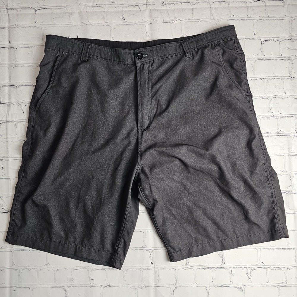 Molokai Surf‎ Co Mens Board Shorts Size 38 Black Flat Front Lightweight Pockets